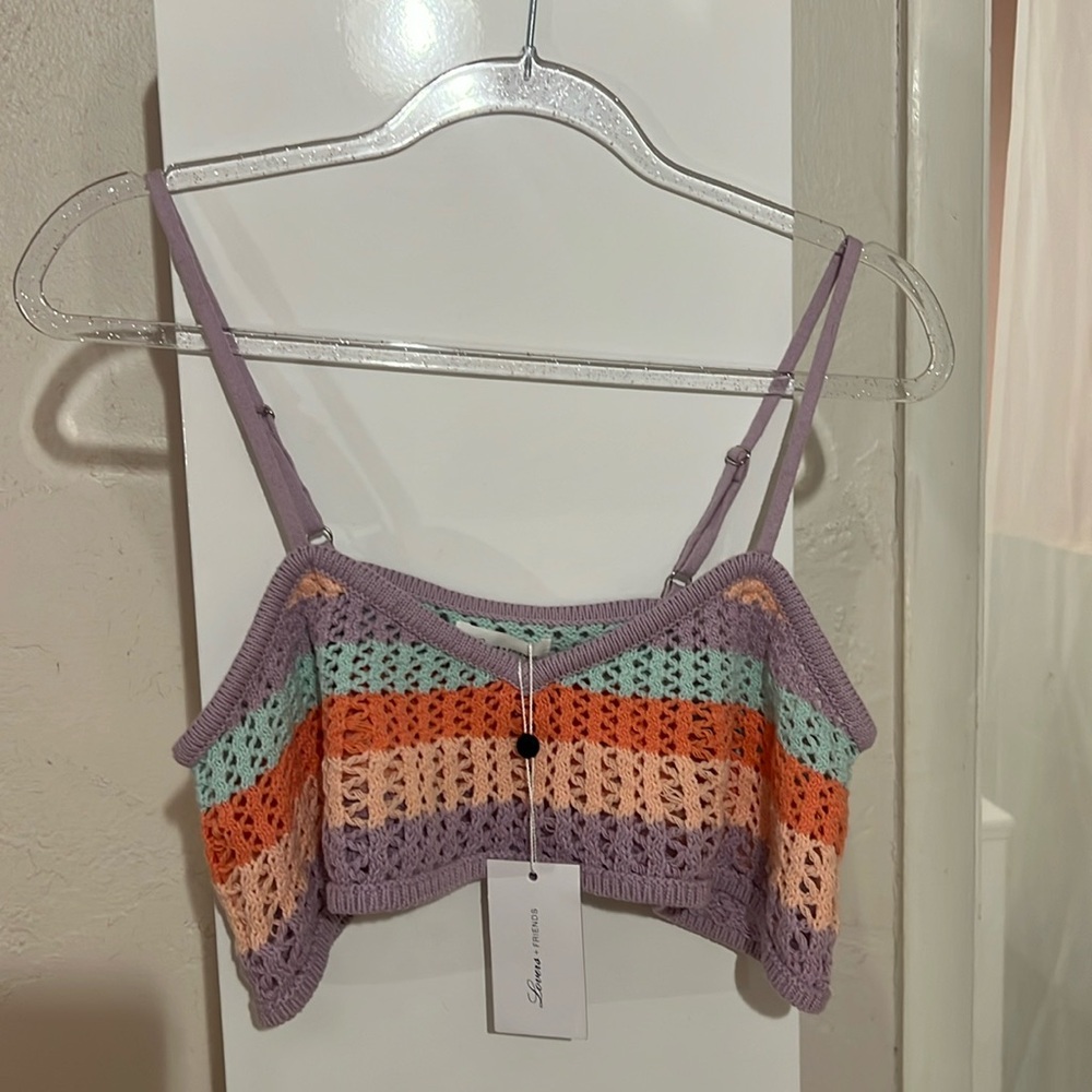 Lovers and friends crochet crop top new with tags. Super cute!